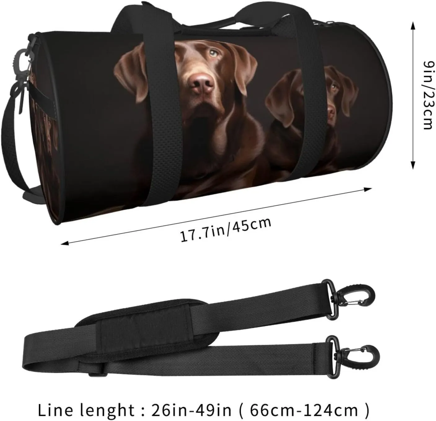 Travel Duffle Bag Weekender Bags For Men Women With Shoe Compartment Large Capacity Weekender Overnight Bag Brown Labrador Retriever Carry On Tote Bags Sport Gym Bag For Travel Yoga