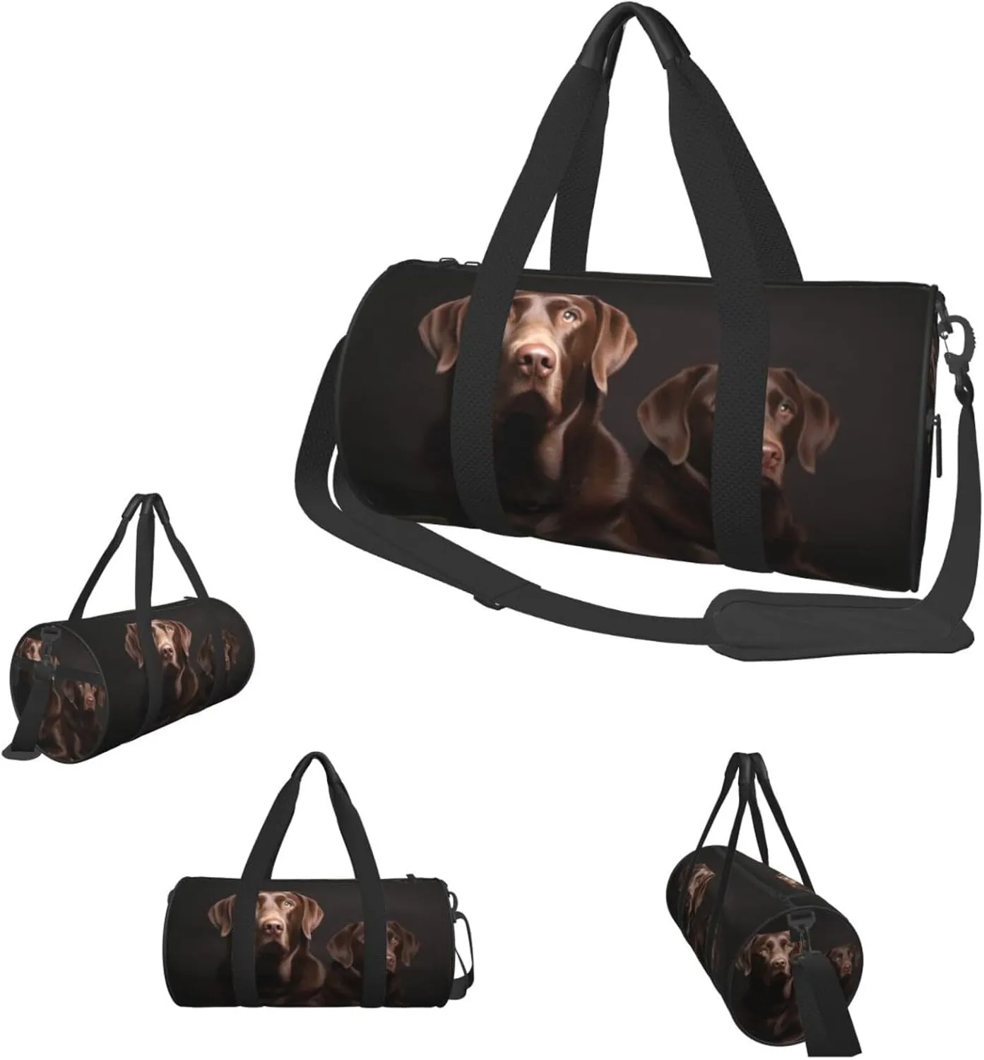 Travel Duffle Bag Weekender Bags For Men Women With Shoe Compartment Large Capacity Weekender Overnight Bag Brown Labrador Retriever Carry On Tote Bags Sport Gym Bag For Travel Yoga