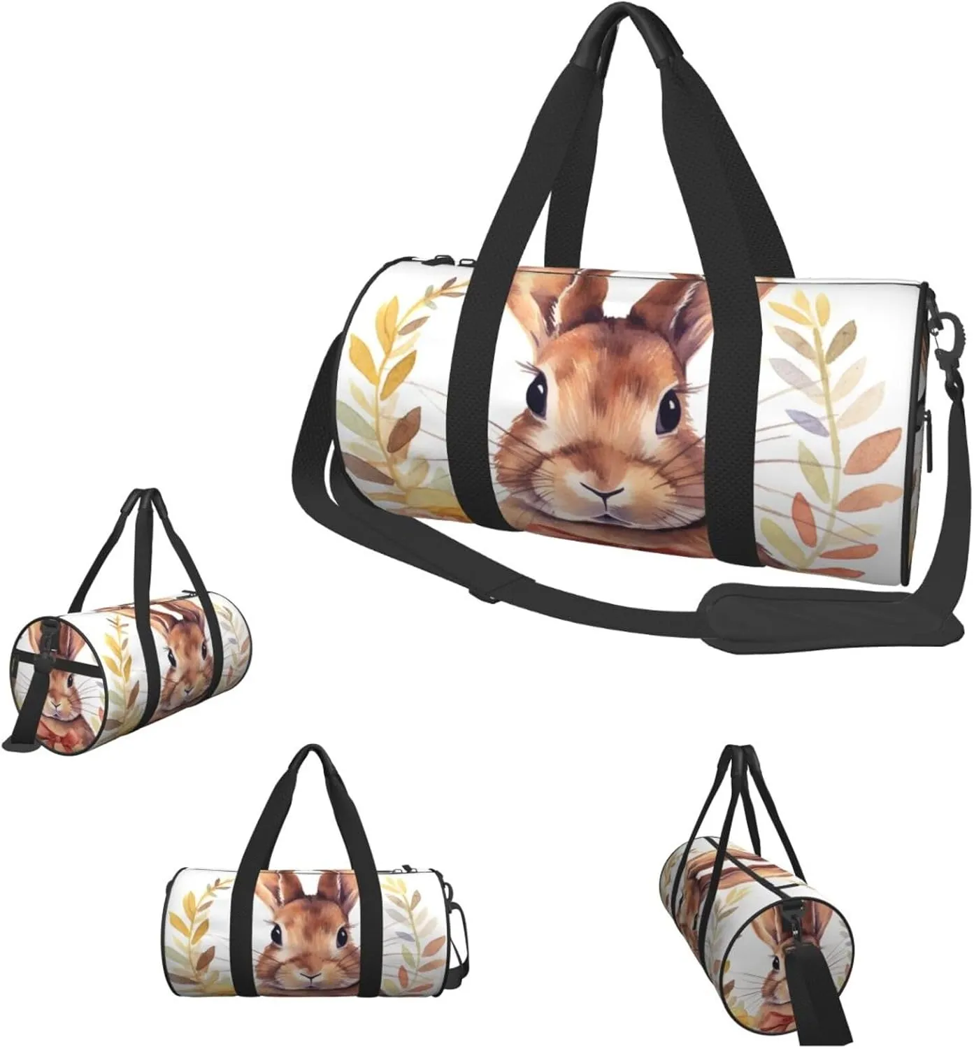 Travel Duffle Bag Weekender Bags for Men Women with Shoe Compartment Large Capacity Weekender Overnight Bag Bunny Rosette Carry On Tote Bags Sport Gym Bag for Travel Yoga