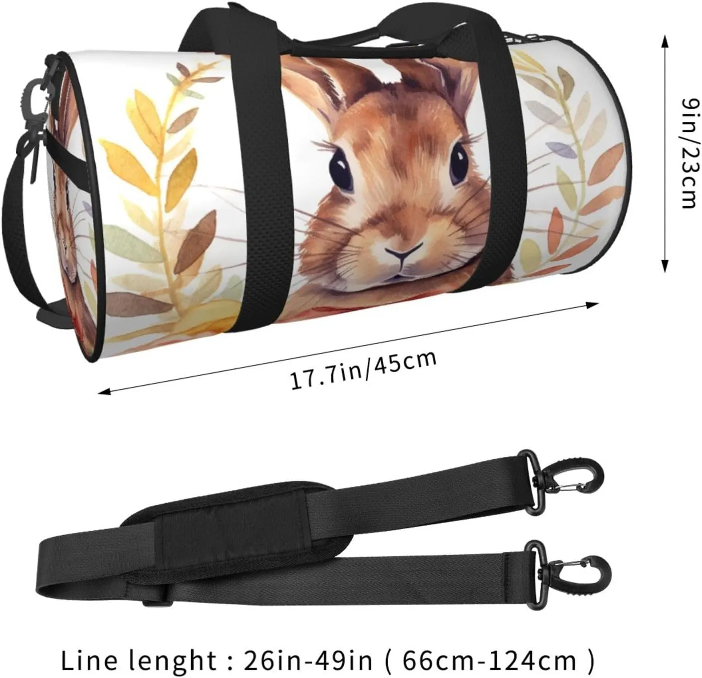 Travel Duffle Bag Weekender Bags for Men Women with Shoe Compartment Large Capacity Weekender Overnight Bag Bunny Rosette Carry On Tote Bags Sport Gym Bag for Travel Yoga