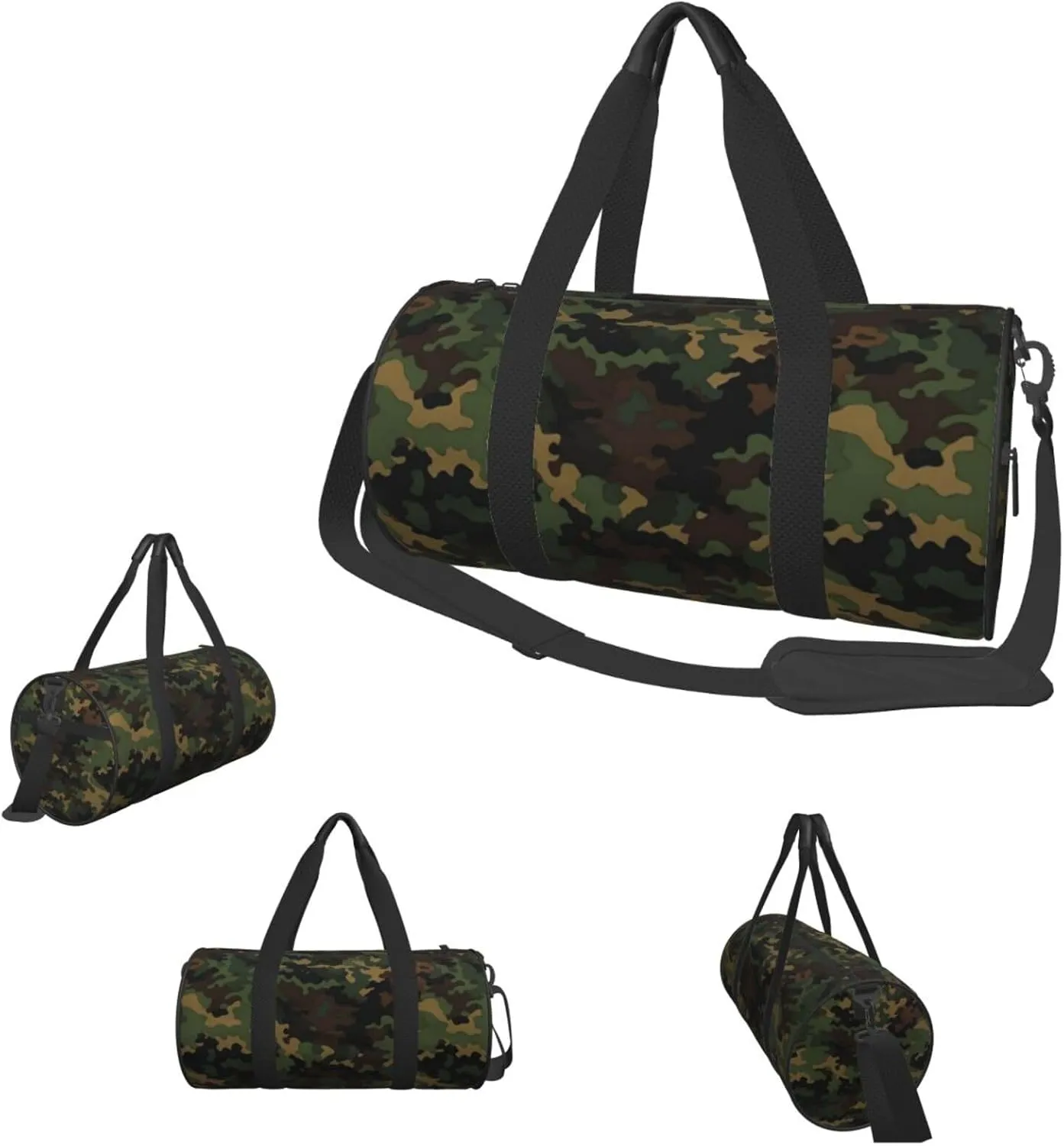 Travel Duffle Bag Weekender Bags For Men Women With Shoe Compartment Large Capacity Weekender Overnight Bag Camouflage Pattern Carry On Tote Bags Sport Gym Bag For Travel Yoga