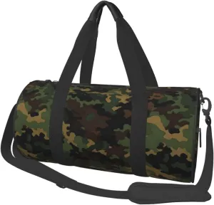 Travel Duffle Bag Weekender Bags For Men Women With Shoe Compartment Large Capacity Weekender Overnight Bag Camouflage Pattern Carry On Tote Bags Sport Gym Bag For Travel Yoga