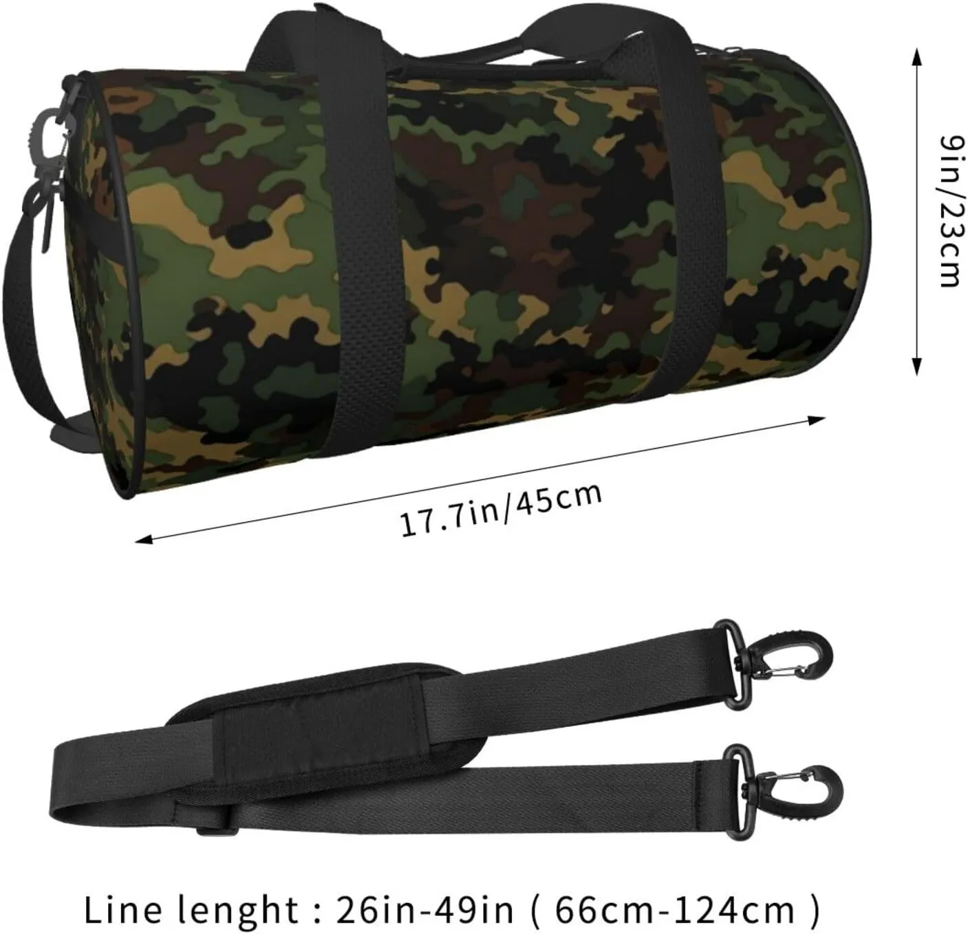 Travel Duffle Bag Weekender Bags For Men Women With Shoe Compartment Large Capacity Weekender Overnight Bag Camouflage Pattern Carry On Tote Bags Sport Gym Bag For Travel Yoga