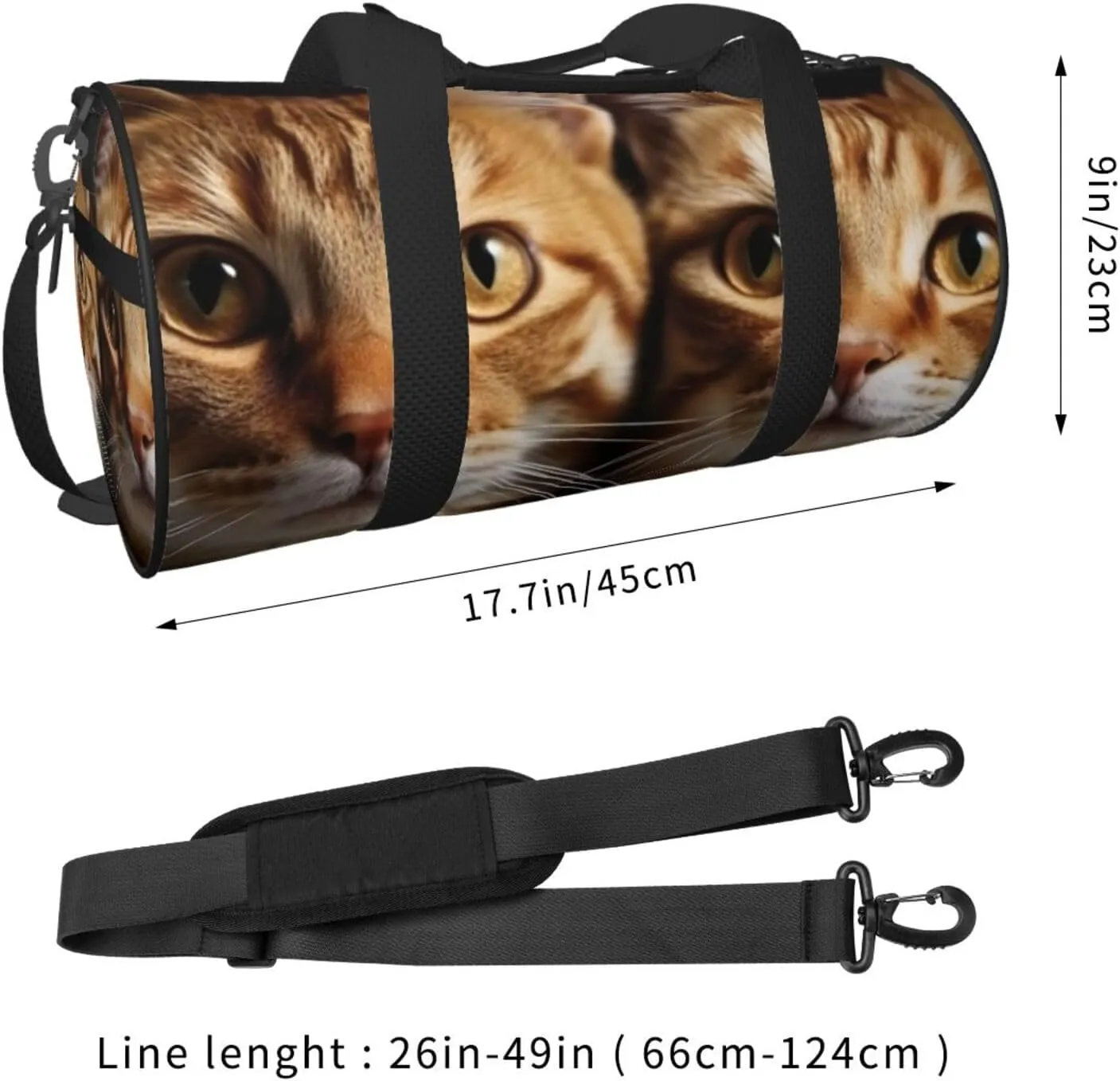 Travel Duffle Bag Weekender Bags For Men Women With Shoe Compartment Large Capacity Weekender Overnight Bag Cats Carry On Tote Bags Sport Gym Bag For Travel Yoga