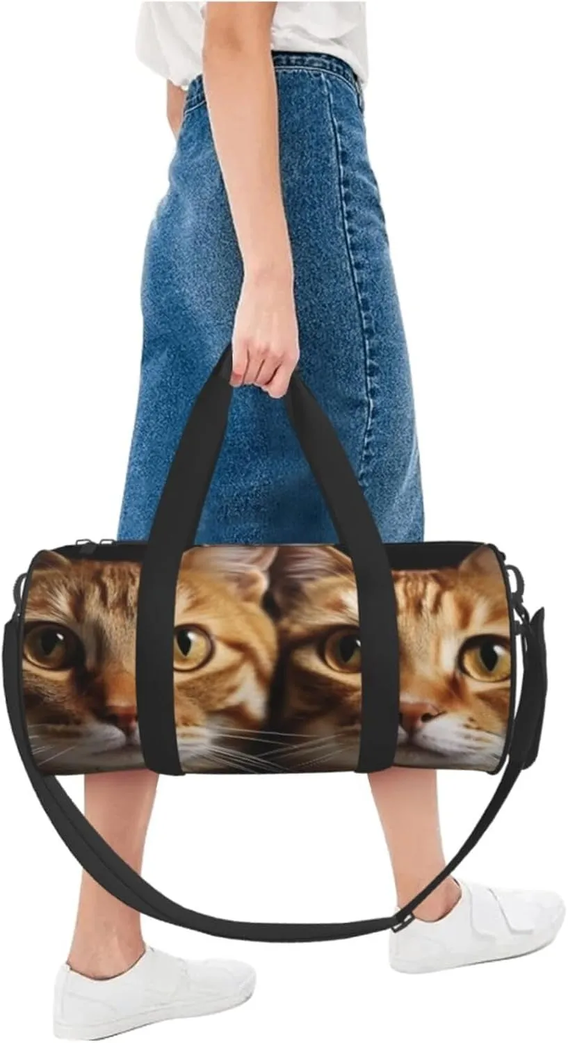 Travel Duffle Bag Weekender Bags For Men Women With Shoe Compartment Large Capacity Weekender Overnight Bag Cats Carry On Tote Bags Sport Gym Bag For Travel Yoga
