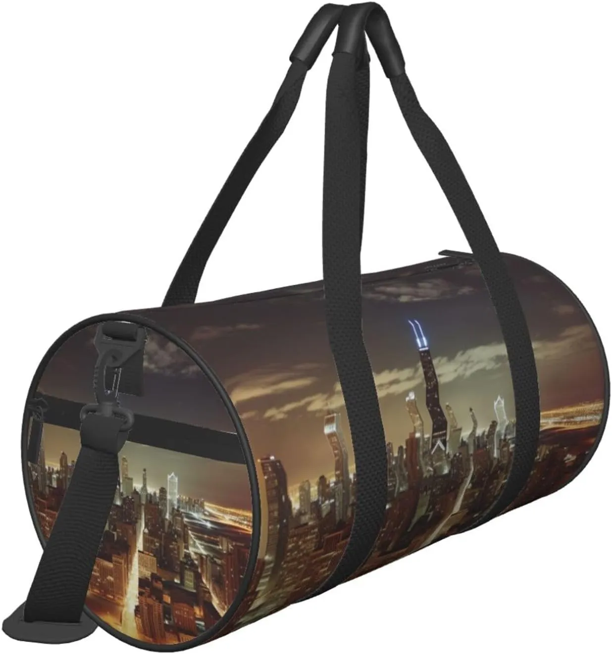Travel Duffle Bag Weekender Bags For Men Women With Shoe Compartment Large Capacity Weekender Overnight Bag Chicago City Carry On Tote Bags Sport Gym Bag For Travel Yoga