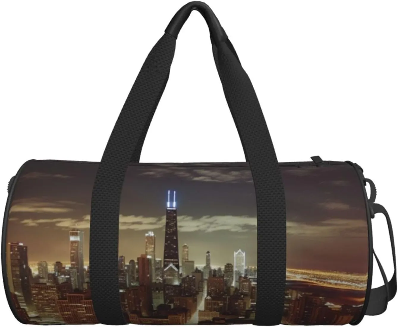 Travel Duffle Bag Weekender Bags For Men Women With Shoe Compartment Large Capacity Weekender Overnight Bag Chicago City Carry On Tote Bags Sport Gym Bag For Travel Yoga
