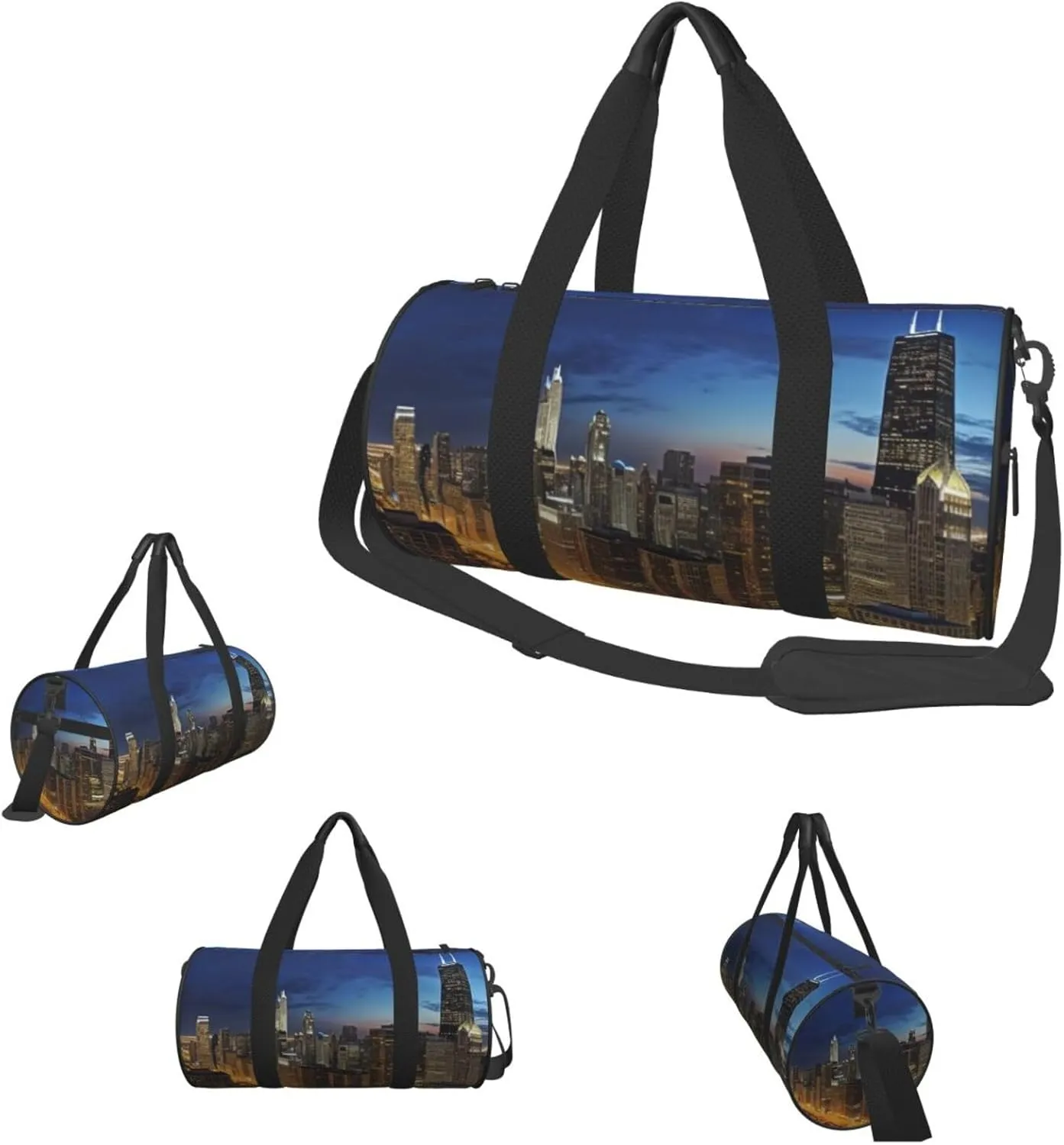 Travel Duffle Bag Weekender Bags For Men Women With Shoe Compartment Large Capacity Weekender Overnight Bag Chicago Illinois Usa Carry On Tote Bags Sport Gym Bag For Travel Yoga