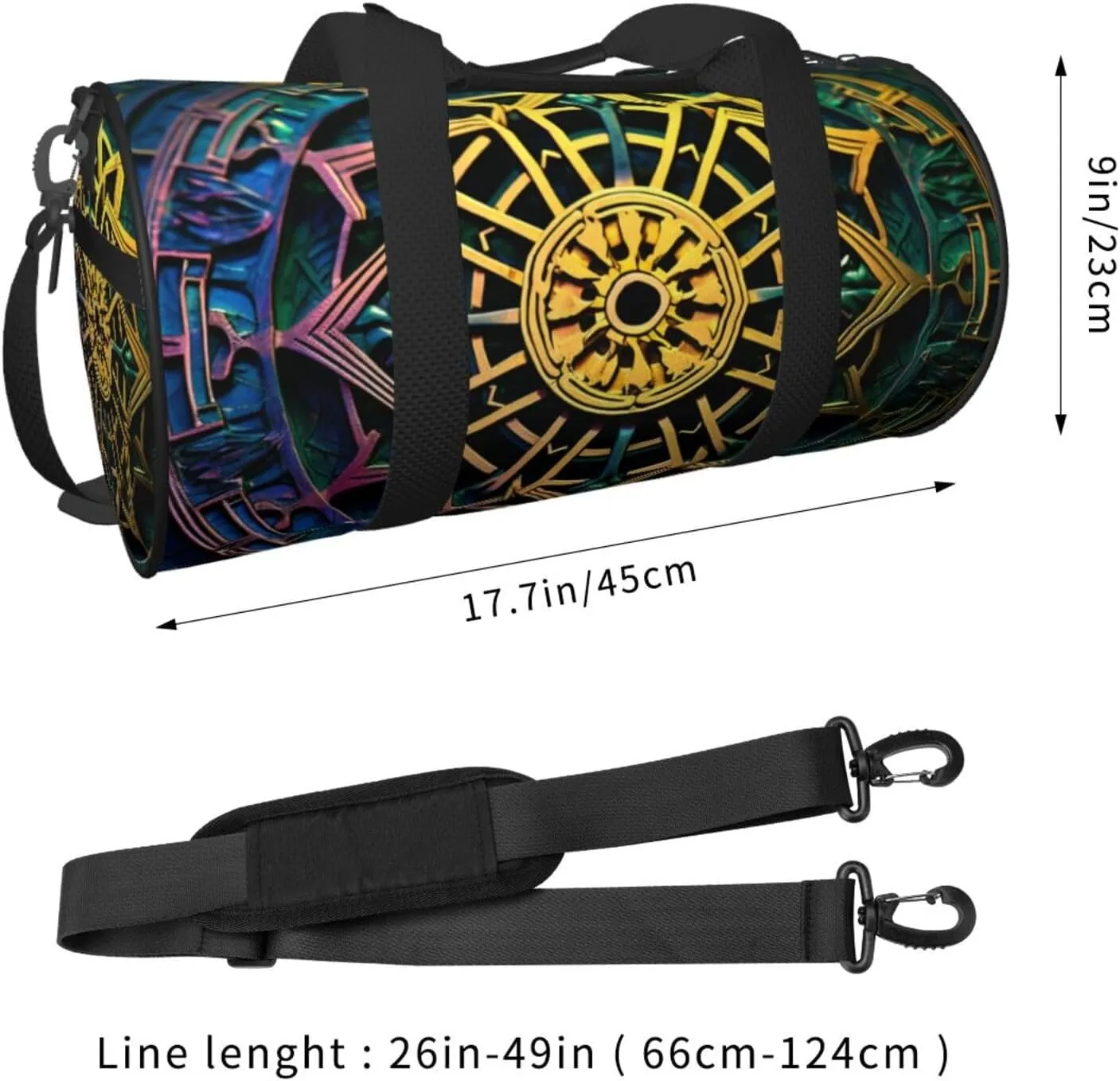Travel Duffle Bag Weekender Bags For Men Women With Shoe Compartment Large Capacity Weekender Overnight Bag Circular Key Carry On Tote Bags Sport Gym Bag For Travel Yoga