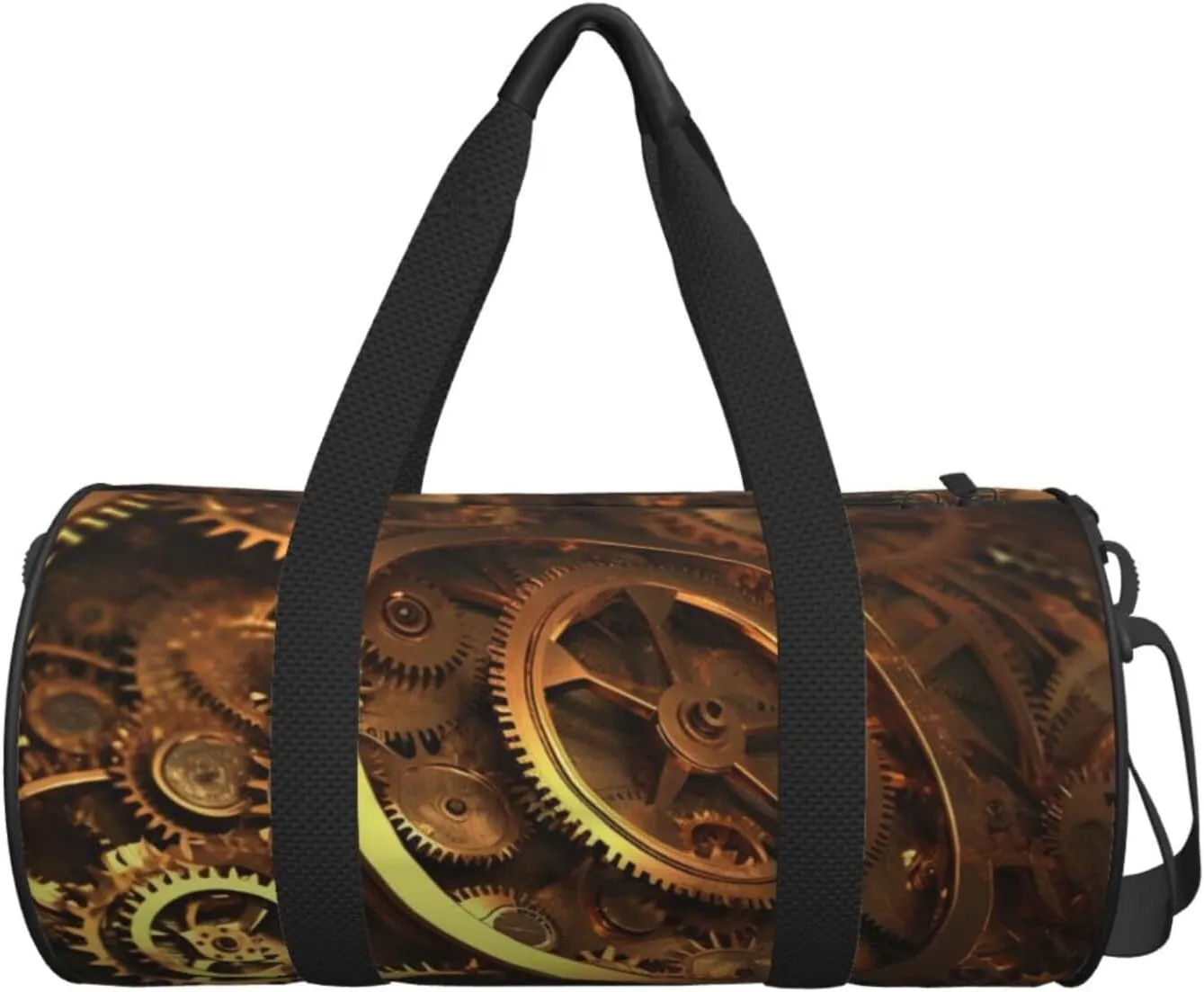Travel Duffle Bag Weekender Bags For Men Women With Shoe Compartment Large Capacity Weekender Overnight Bag Cool Steampunk Gears Carry On Tote Bags Sport Gym Bag For Travel Yoga