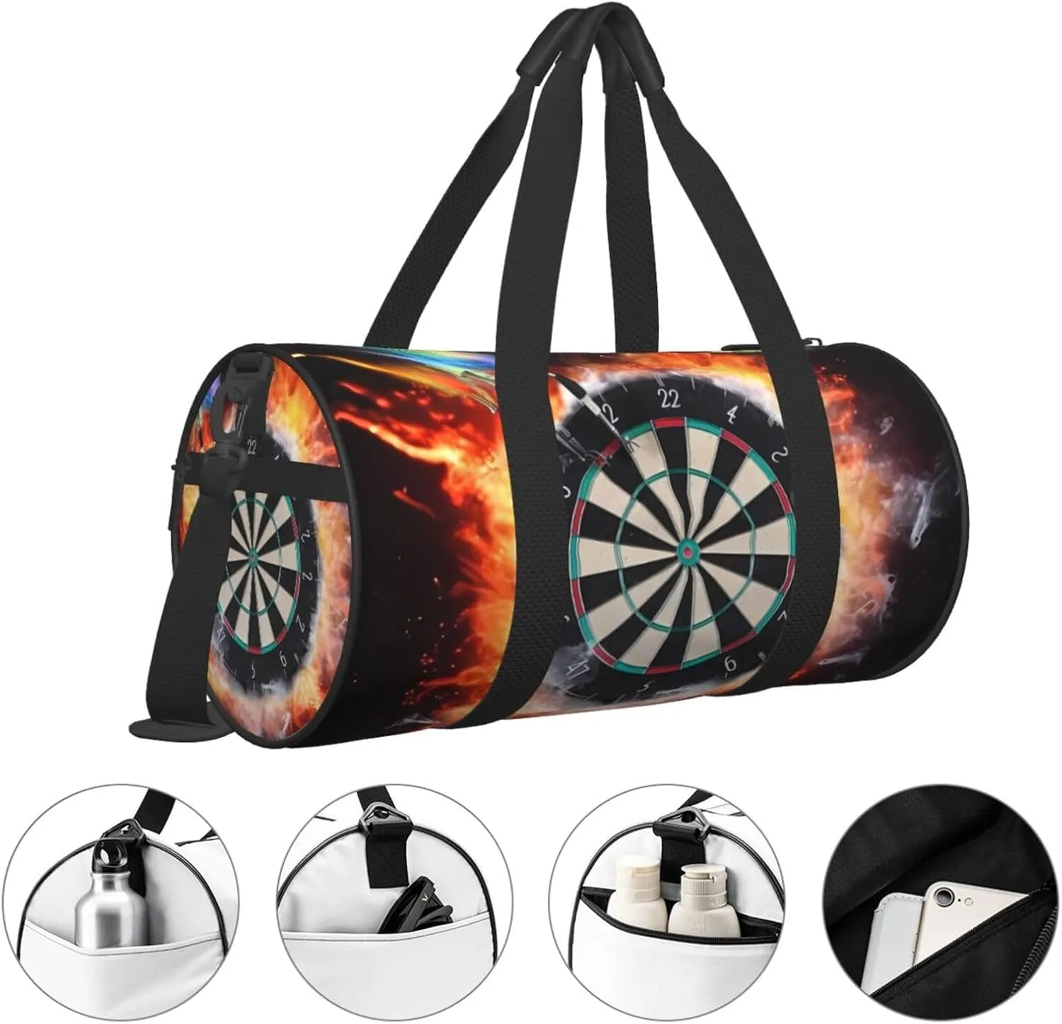 Travel Duffle Bag Weekender Bags For Men Women With Shoe Compartment Large Capacity Weekender Overnight Bag Dart Board Carry On Tote Bags Sport Gym Bag For Travel Yoga