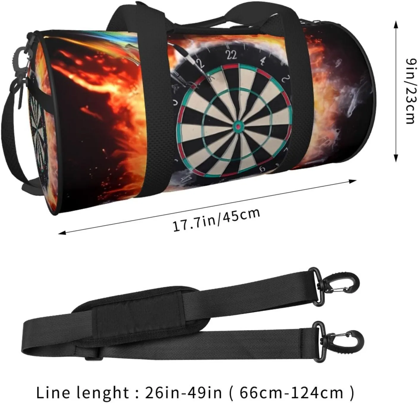 Travel Duffle Bag Weekender Bags For Men Women With Shoe Compartment Large Capacity Weekender Overnight Bag Dart Board Carry On Tote Bags Sport Gym Bag For Travel Yoga