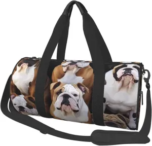 Travel Duffle Bag Weekender Bags For Men Women With Shoe Compartment Large Capacity Weekender Overnight Bag English Bulldogs Carry On Tote Bags Sport Gym Bag For Travel Yoga