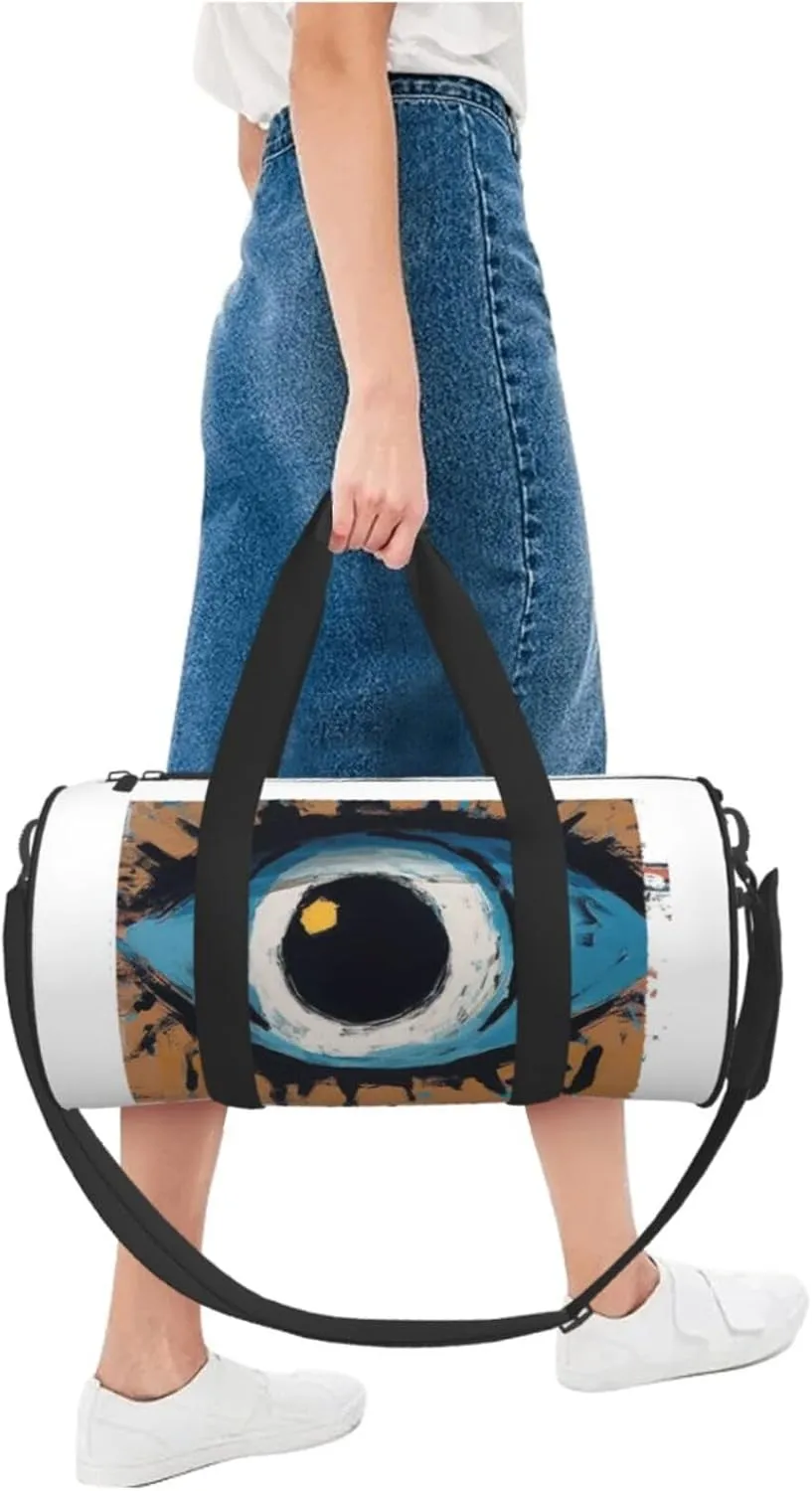 Travel Duffle Bag Weekender Bags for Men Women with Shoe Compartment Large Capacity Weekender Overnight Bag Evil Eye Carry On Tote Bags Sport Gym Bag for Travel Yoga