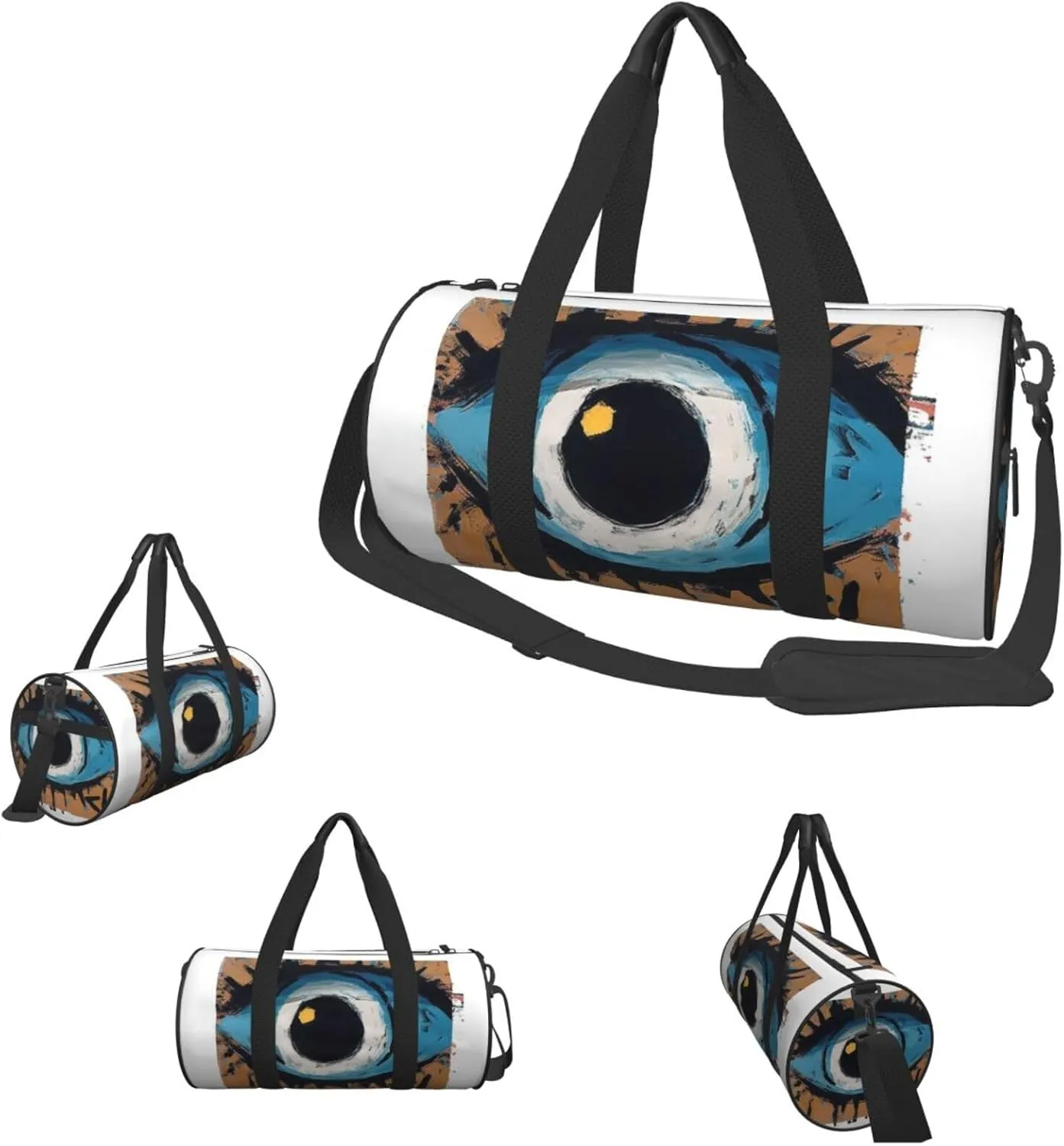 Travel Duffle Bag Weekender Bags for Men Women with Shoe Compartment Large Capacity Weekender Overnight Bag Evil Eye Carry On Tote Bags Sport Gym Bag for Travel Yoga