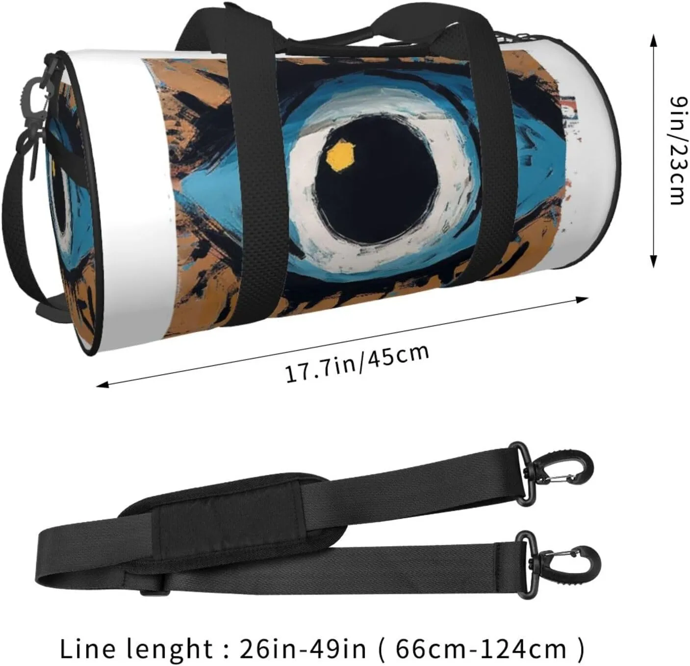Travel Duffle Bag Weekender Bags for Men Women with Shoe Compartment Large Capacity Weekender Overnight Bag Evil Eye Carry On Tote Bags Sport Gym Bag for Travel Yoga