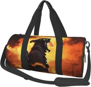 Travel Duffle Bag Weekender Bags For Men Women With Shoe Compartment Large Capacity Weekender Overnight Bag Firefighter Fireman Flame Carry On Tote Bags Sport Gym Bag For Travel Yoga