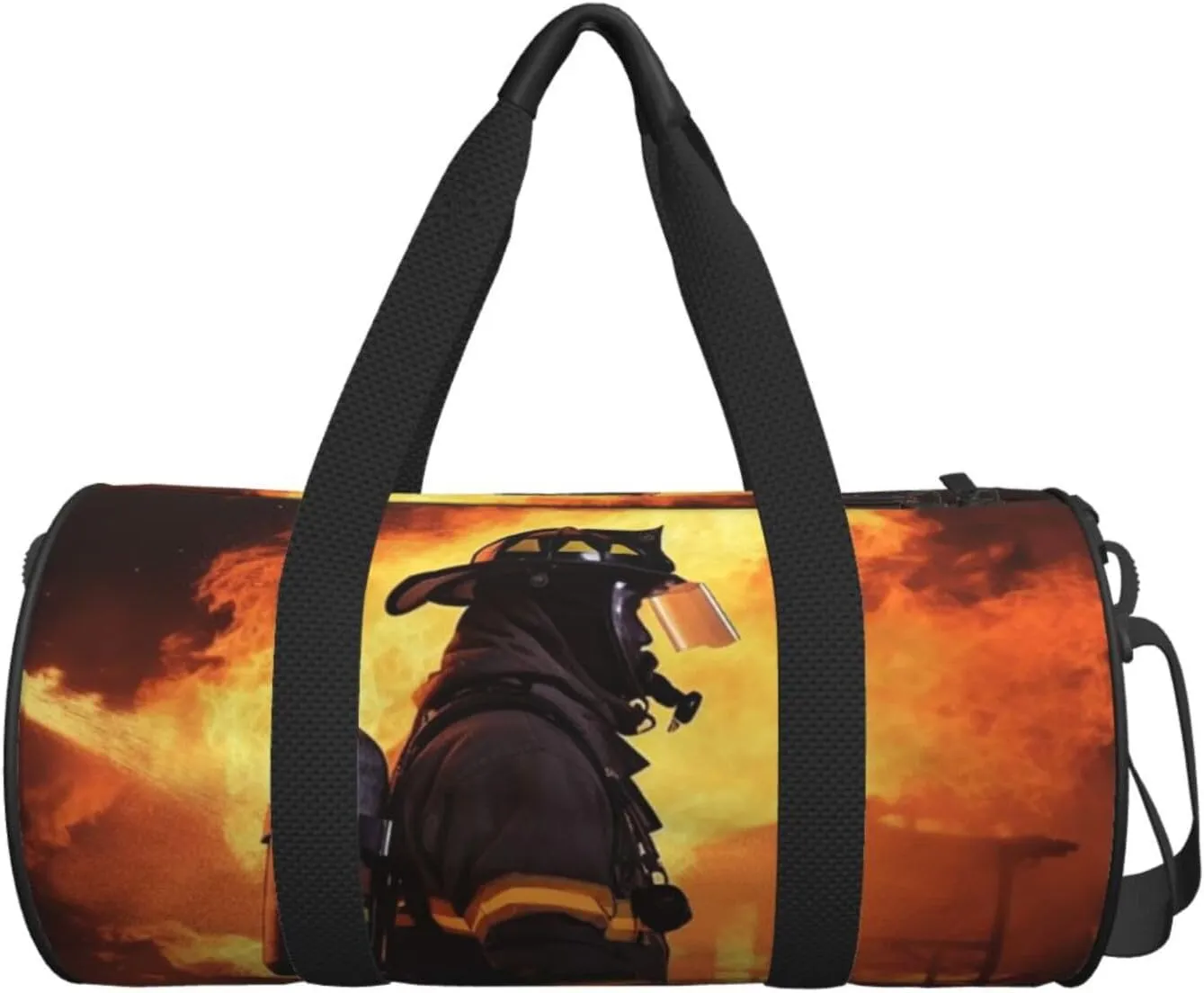 Travel Duffle Bag Weekender Bags For Men Women With Shoe Compartment Large Capacity Weekender Overnight Bag Firefighter Fireman Flame Carry On Tote Bags Sport Gym Bag For Travel Yoga