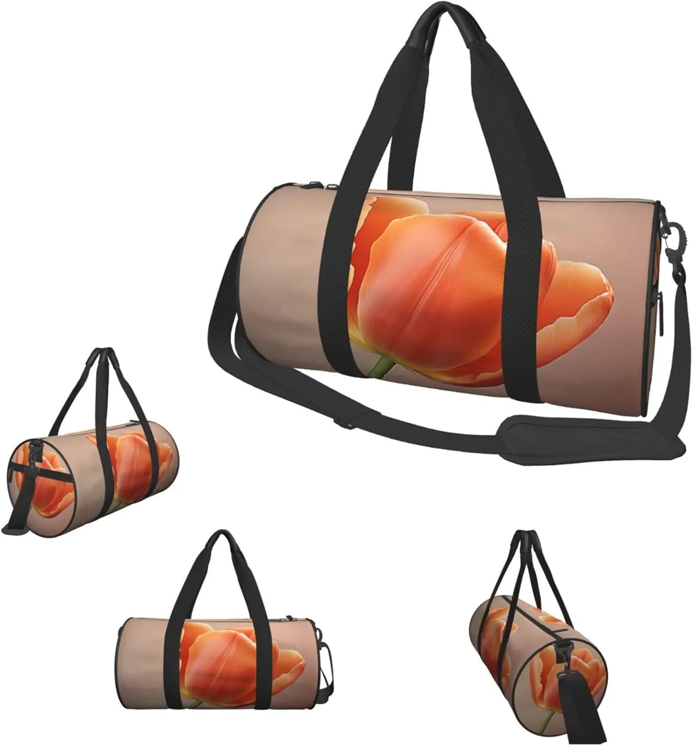 Travel Duffle Bag Weekender Bags for Men Women with Shoe Compartment Large Capacity Weekender Overnight Bag Flower Carry On Tote Bags Sport Gym Bag for Travel Yoga