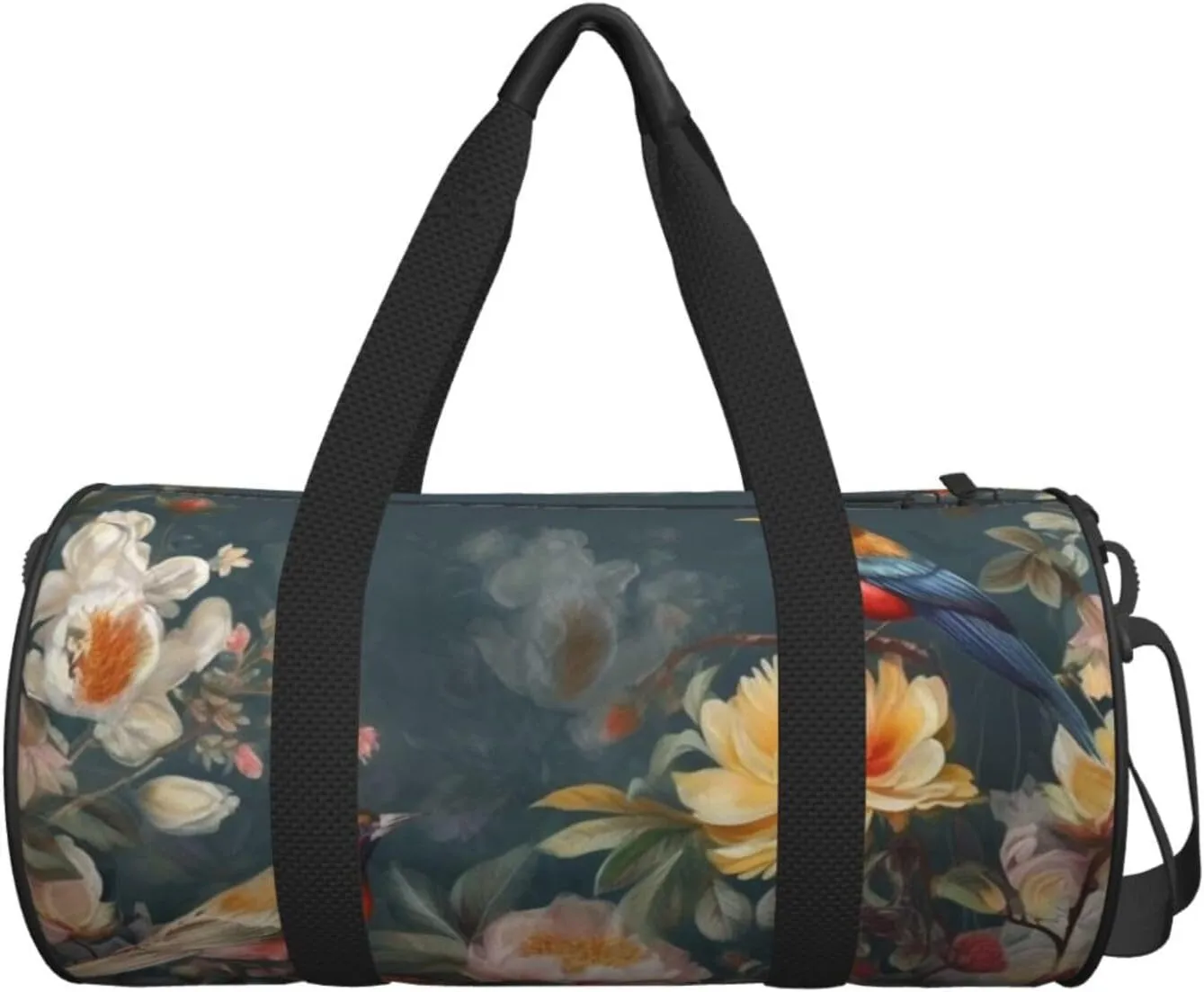 Travel Duffle Bag Weekender Bags For Men Women With Shoe Compartment Large Capacity Weekender Overnight Bag Flowers Birds Carry On Tote Bags Sport Gym Bag For Travel Yoga