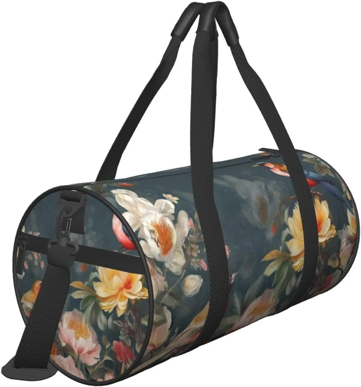 Travel Duffle Bag Weekender Bags For Men Women With Shoe Compartment Large Capacity Weekender Overnight Bag Flowers Birds Carry On Tote Bags Sport Gym Bag For Travel Yoga