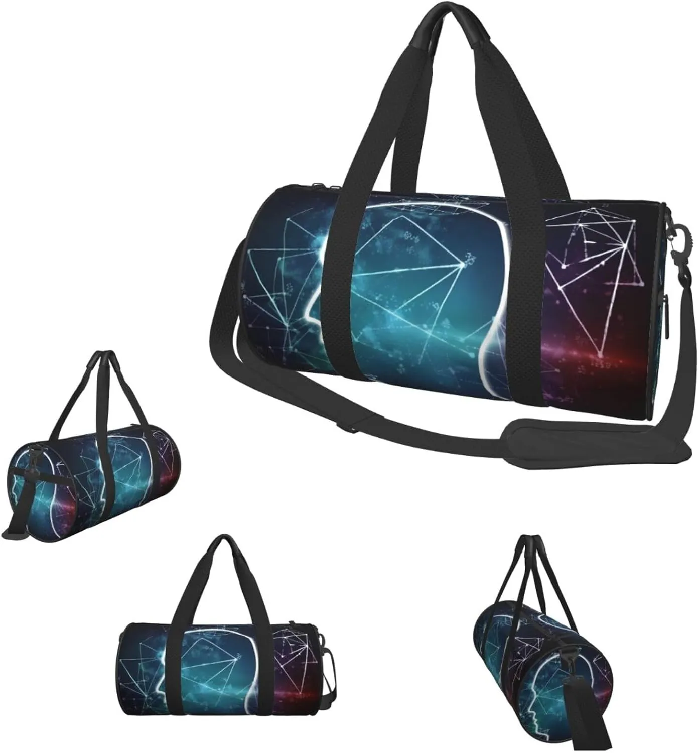 Travel Duffle Bag Weekender Bags For Men Women With Shoe Compartment Large Capacity Weekender Overnight Bag Formulas Shapes Theory Math Lesson Carry On Tote Bags Sport Gym Bag For Travel Yoga