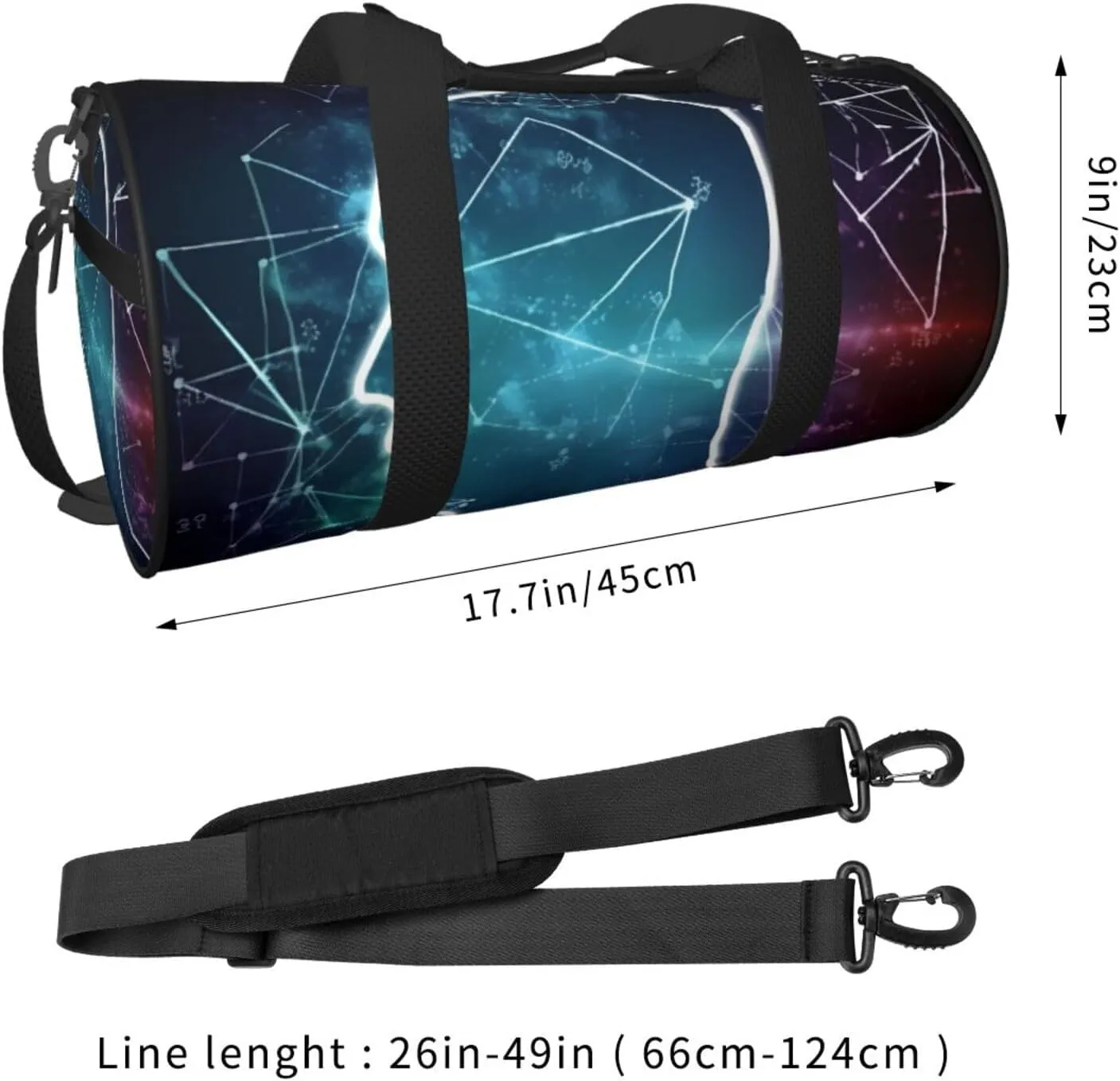 Travel Duffle Bag Weekender Bags For Men Women With Shoe Compartment Large Capacity Weekender Overnight Bag Formulas Shapes Theory Math Lesson Carry On Tote Bags Sport Gym Bag For Travel Yoga