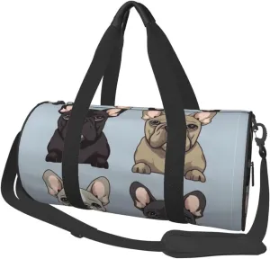Travel Duffle Bag Weekender Bags For Men Women With Shoe Compartment Large Capacity Weekender Overnight Bag French Bulldog Carry On Tote Bags Sport Gym Bag For Travel Yoga