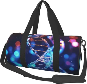 Travel Duffle Bag Weekender Bags For Men Women With Shoe Compartment Large Capacity Weekender Overnight Bag Genetic Helix Carry On Tote Bags Sport Gym Bag For Travel Yoga