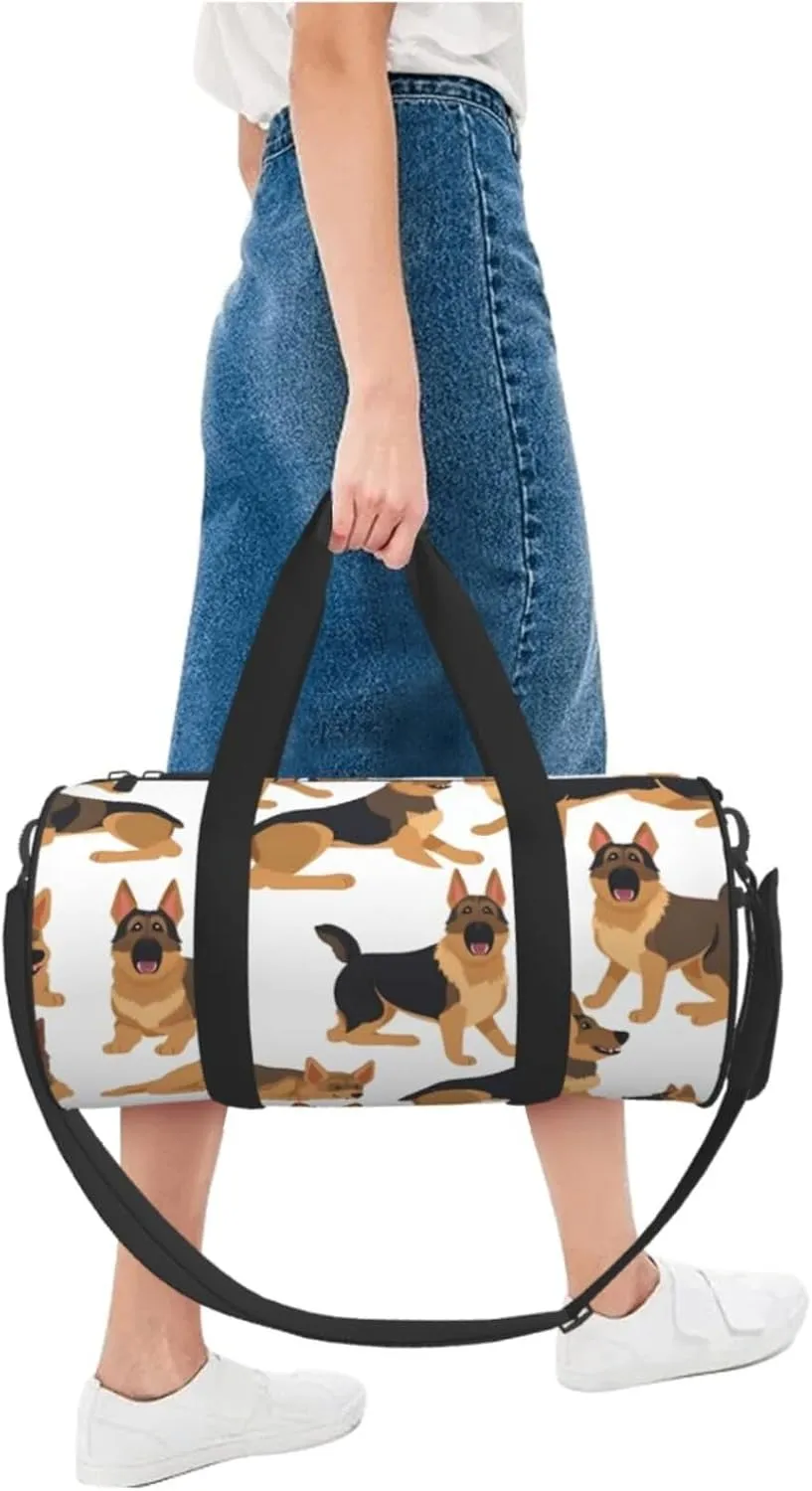 Travel Duffle Bag Weekender Bags For Men Women With Shoe Compartment Large Capacity Weekender Overnight Bag German Shepherd Carry On Tote Bags Sport Gym Bag For Travel Yoga