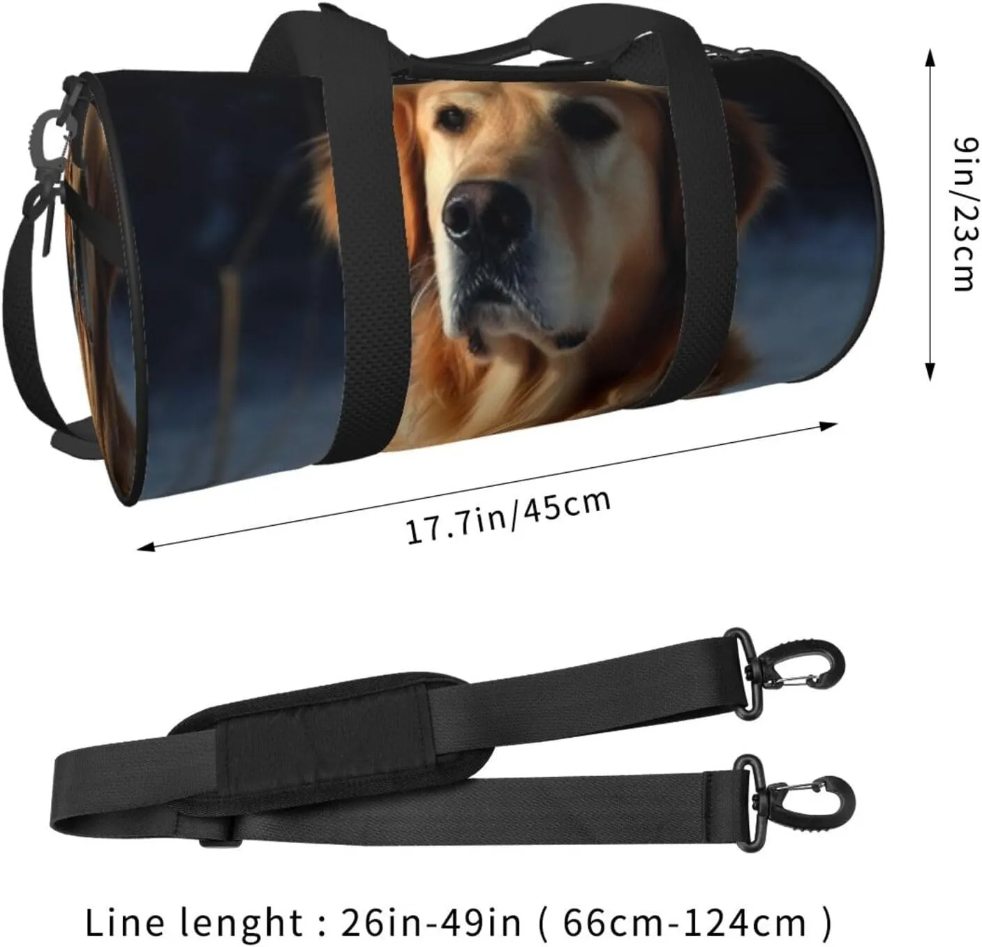 Travel Duffle Bag Weekender Bags For Men Women With Shoe Compartment Large Capacity Weekender Overnight Bag Golden Retriever Carry On Tote Bags Sport Gym Bag For Travel Yoga