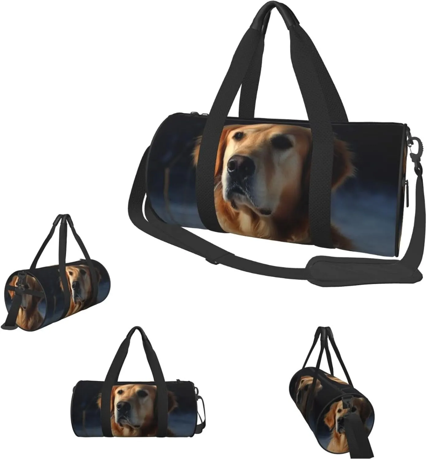 Travel Duffle Bag Weekender Bags For Men Women With Shoe Compartment Large Capacity Weekender Overnight Bag Golden Retriever Carry On Tote Bags Sport Gym Bag For Travel Yoga