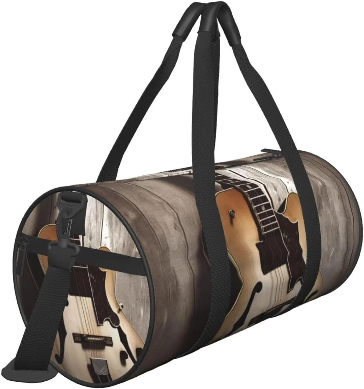 Travel Duffle Bag Weekender Bags For Men Women With Shoe Compartment Large Capacity Weekender Overnight Bag Guitar Pictures Carry On Tote Bags Sport Gym Bag For Travel Yoga