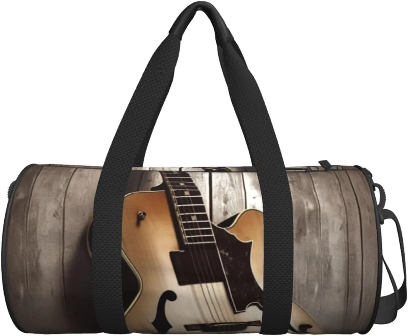 Travel Duffle Bag Weekender Bags For Men Women With Shoe Compartment Large Capacity Weekender Overnight Bag Guitar Pictures Carry On Tote Bags Sport Gym Bag For Travel Yoga