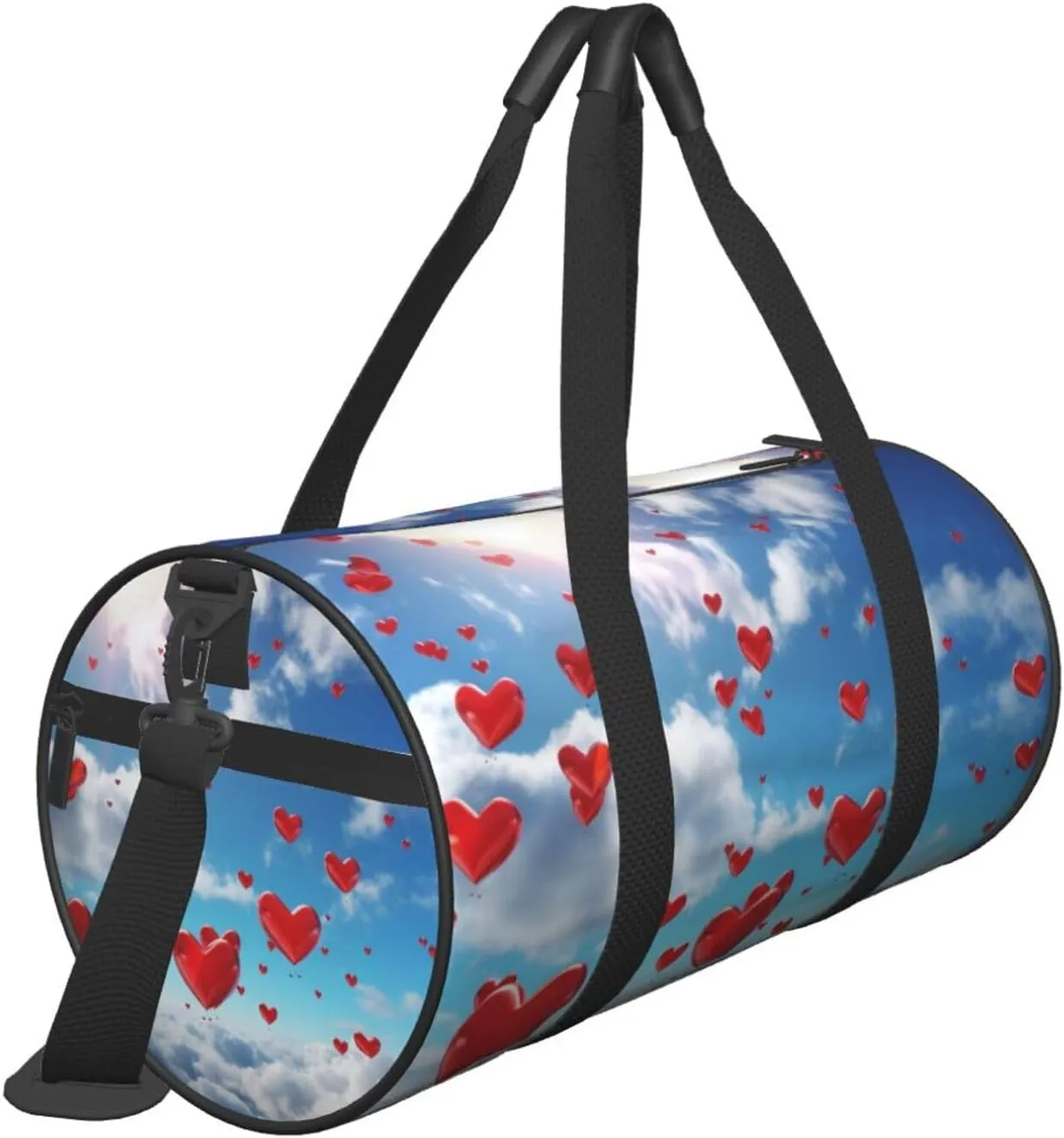 Travel Duffle Bag Weekender Bags For Men Women With Shoe Compartment Large Capacity Weekender Overnight Bag Hearts In The Sky Carry On Tote Bags Sport Gym Bag For Travel Yoga