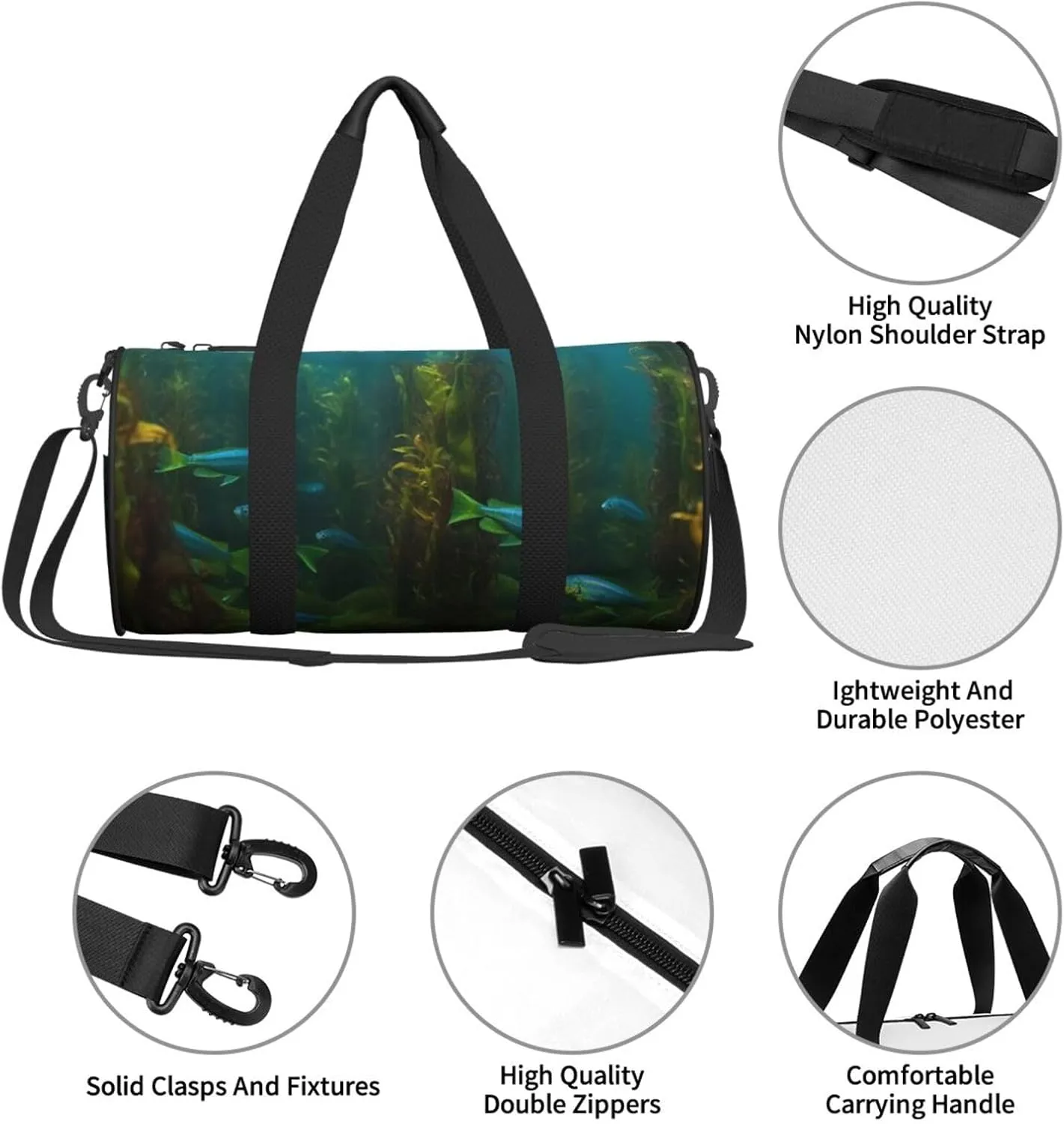 Travel Duffle Bag Weekender Bags For Men Women With Shoe Compartment Large Capacity Weekender Overnight Bag Important Habitat Fish Grow Dope Carry On Tote Bags Sport Gym Bag For Travel Yoga