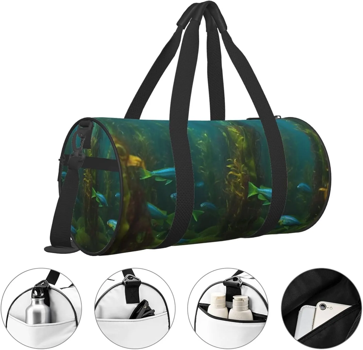 Travel Duffle Bag Weekender Bags For Men Women With Shoe Compartment Large Capacity Weekender Overnight Bag Important Habitat Fish Grow Dope Carry On Tote Bags Sport Gym Bag For Travel Yoga