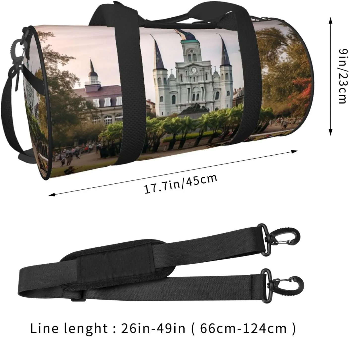 Travel Duffle Bag Weekender Bags For Men Women With Shoe Compartment Large Capacity Weekender Overnight Bag Jackson Square Carry On Tote Bags Sport Gym Bag For Travel Yoga
