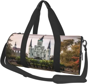 Travel Duffle Bag Weekender Bags For Men Women With Shoe Compartment Large Capacity Weekender Overnight Bag Jackson Square Carry On Tote Bags Sport Gym Bag For Travel Yoga