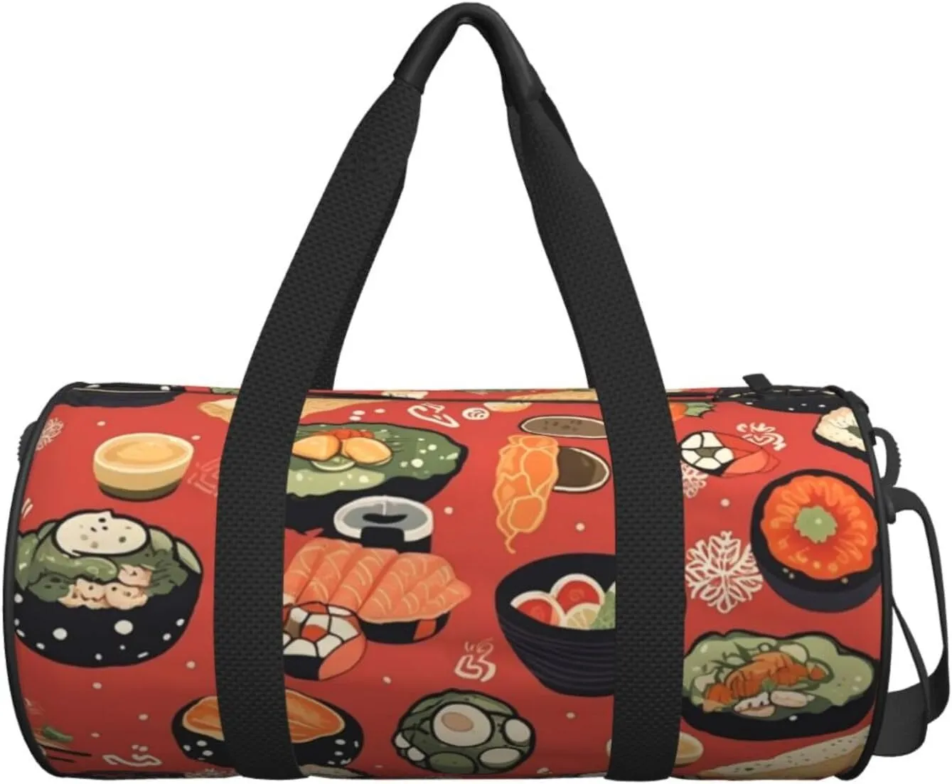 Travel Duffle Bag Weekender Bags For Men Women With Shoe Compartment Large Capacity Weekender Overnight Bag Japanese Food Pattern Carry On Tote Bags Sport Gym Bag For Travel Yoga