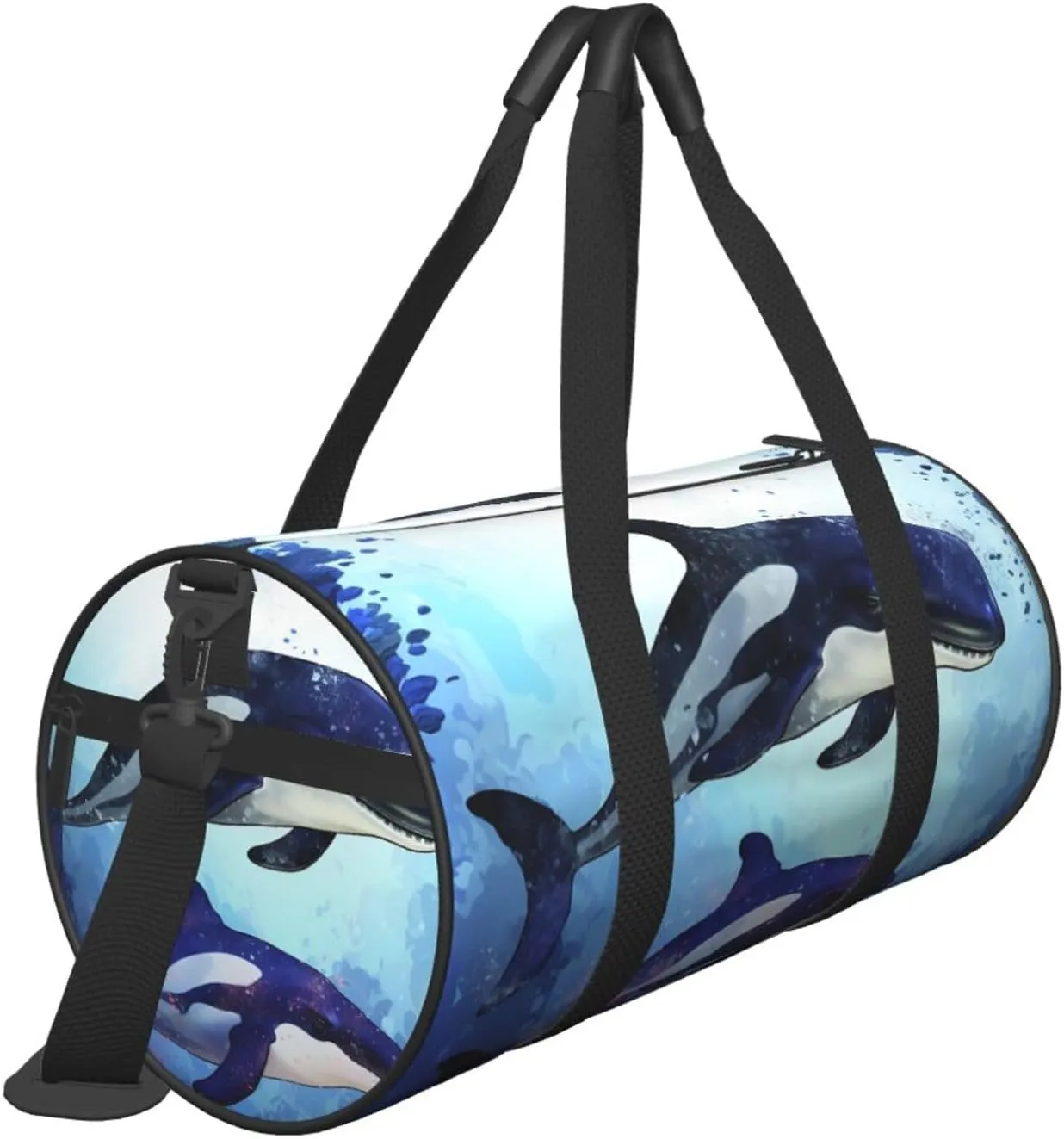 Travel Duffle Bag Weekender Bags for Men Women with Shoe Compartment Large Capacity Weekender Overnight Bag Orca Killer Whale Carry On Tote Bags Sport Gym Bag for Travel Yoga