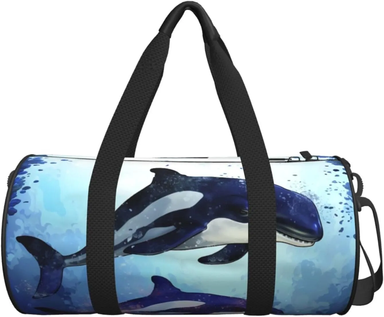 Travel Duffle Bag Weekender Bags for Men Women with Shoe Compartment Large Capacity Weekender Overnight Bag Orca Killer Whale Carry On Tote Bags Sport Gym Bag for Travel Yoga