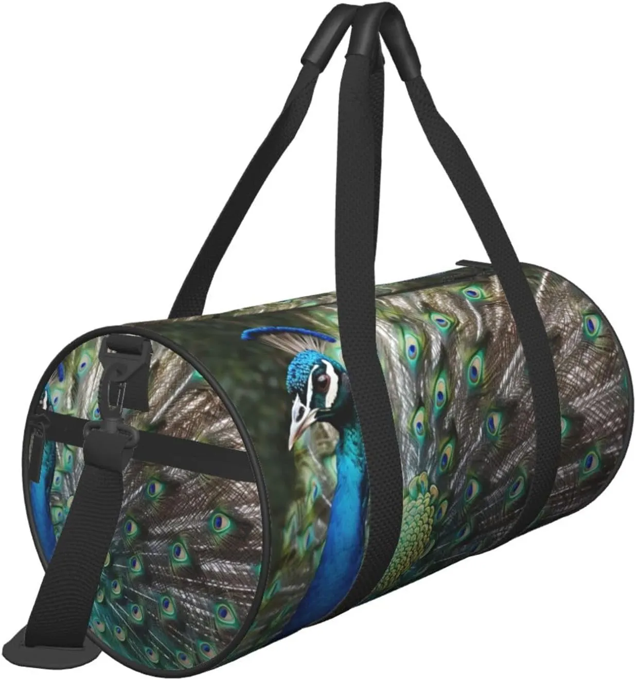 Travel Duffle Bag Weekender Bags For Men Women With Shoe Compartment Large Capacity Weekender Overnight Bag Peacock Carry On Tote Bags Sport Gym Bag For Travel Yoga