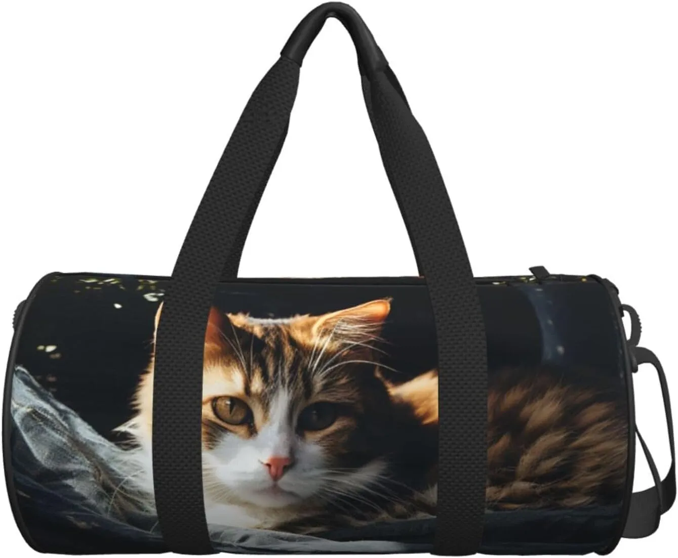 Travel Duffle Bag Weekender Bags for Men Women with Shoe Compartment Large Capacity Weekender Overnight Bag Resting Cat Carry On Tote Bags Sport Gym Bag for Travel Yoga