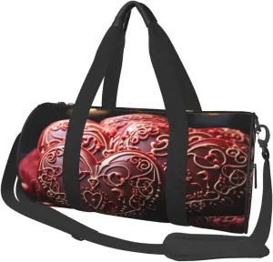 Travel Duffle Bag Weekender Bags For Men Women With Shoe Compartment Large Capacity Weekender Overnight Bag Romance Love Carry On Tote Bags Sport Gym Bag For Travel Yoga