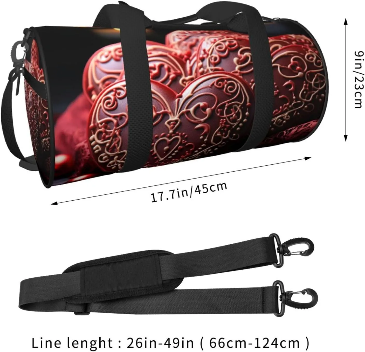 Travel Duffle Bag Weekender Bags For Men Women With Shoe Compartment Large Capacity Weekender Overnight Bag Romance Love Carry On Tote Bags Sport Gym Bag For Travel Yoga