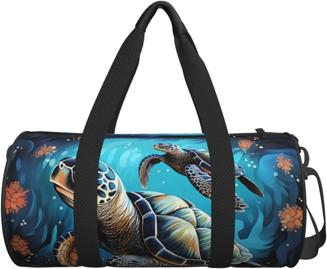 Travel Duffle Bag Weekender Bags For Men Women With Shoe Compartment Large Capacity Weekender Overnight Bag Sea Turtle Boho Style Carry On Tote Bags Sport Gym Bag For Travel Yoga