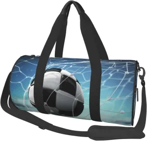 Travel Duffle Bag Weekender Bags for Men Women with Shoe Compartment Large Capacity Weekender Overnight Bag Soccer Network Carry On Tote Bags Sport Gym Bag for Travel Yoga, Black, One Size