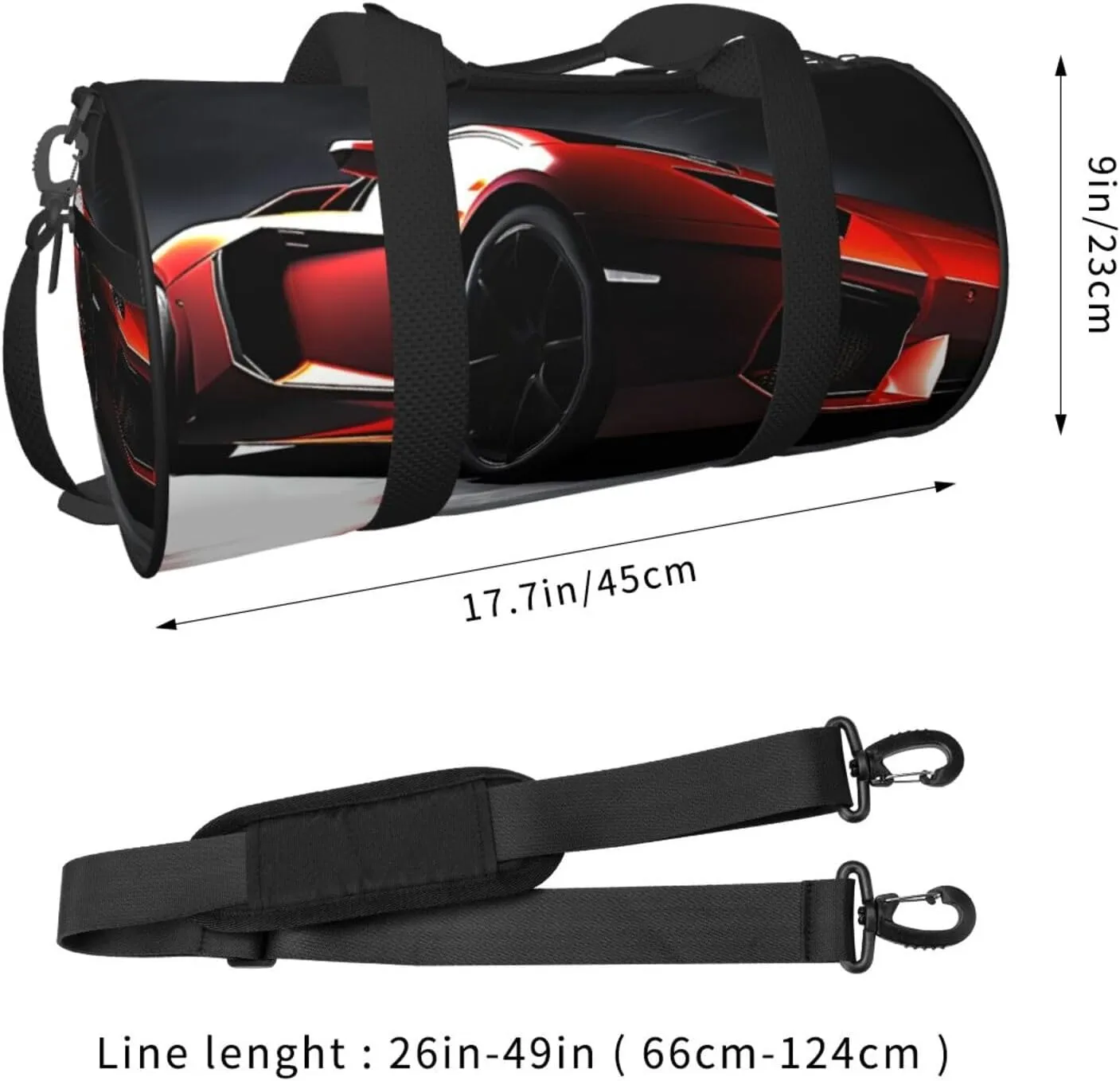 Travel Duffle Bag Weekender Bags for Men Women with Shoe Compartment Large Capacity Weekender Overnight Bag Speed Sport Car Carry On Tote Bags Sport Gym Bag for Travel Yoga