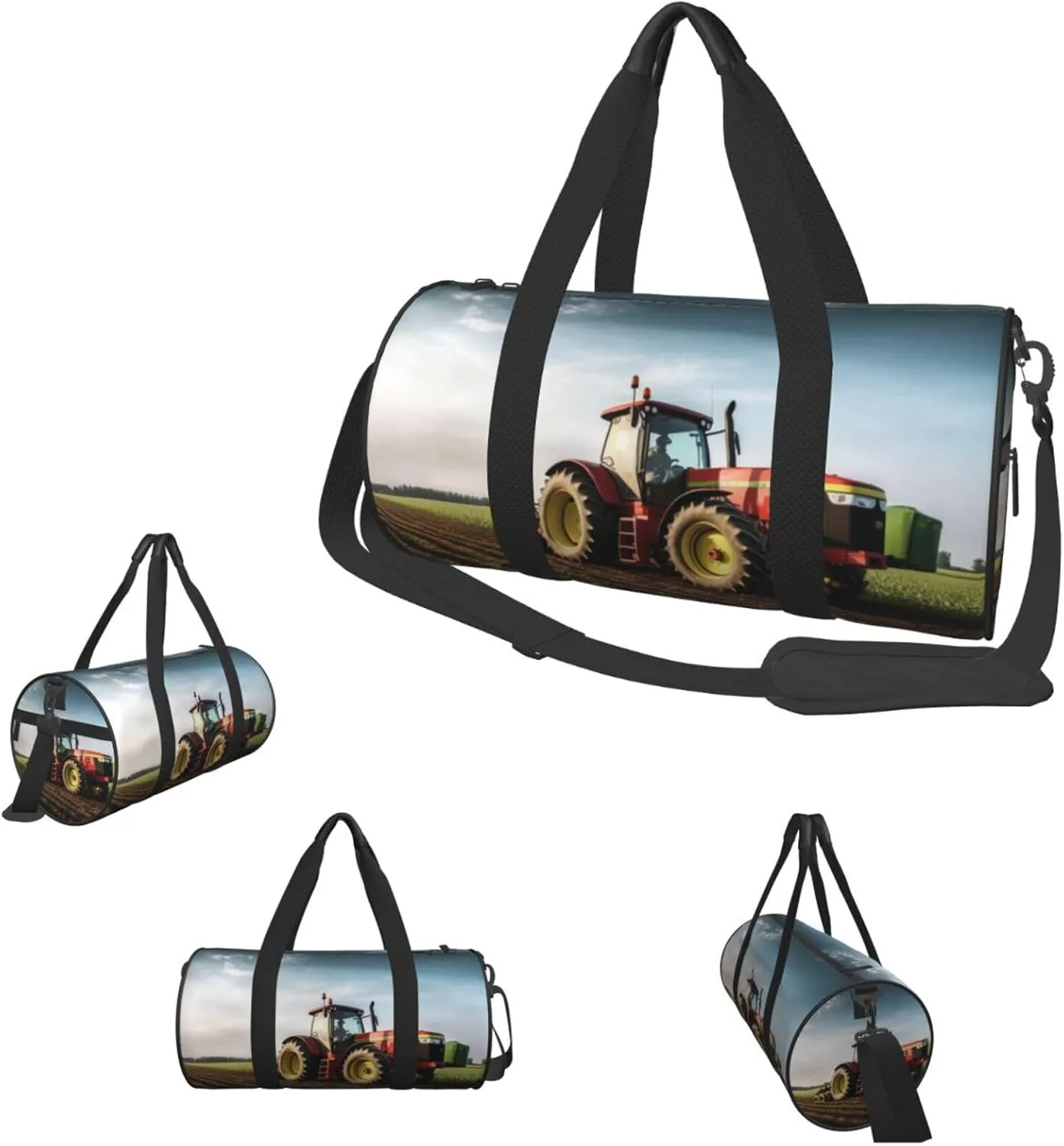 Travel Duffle Bag Weekender Bags For Men Women With Shoe Compartment Large Capacity Weekender Overnight Bag Tractor Farm Carry On Tote Bags Sport Gym Bag For Travel Yoga